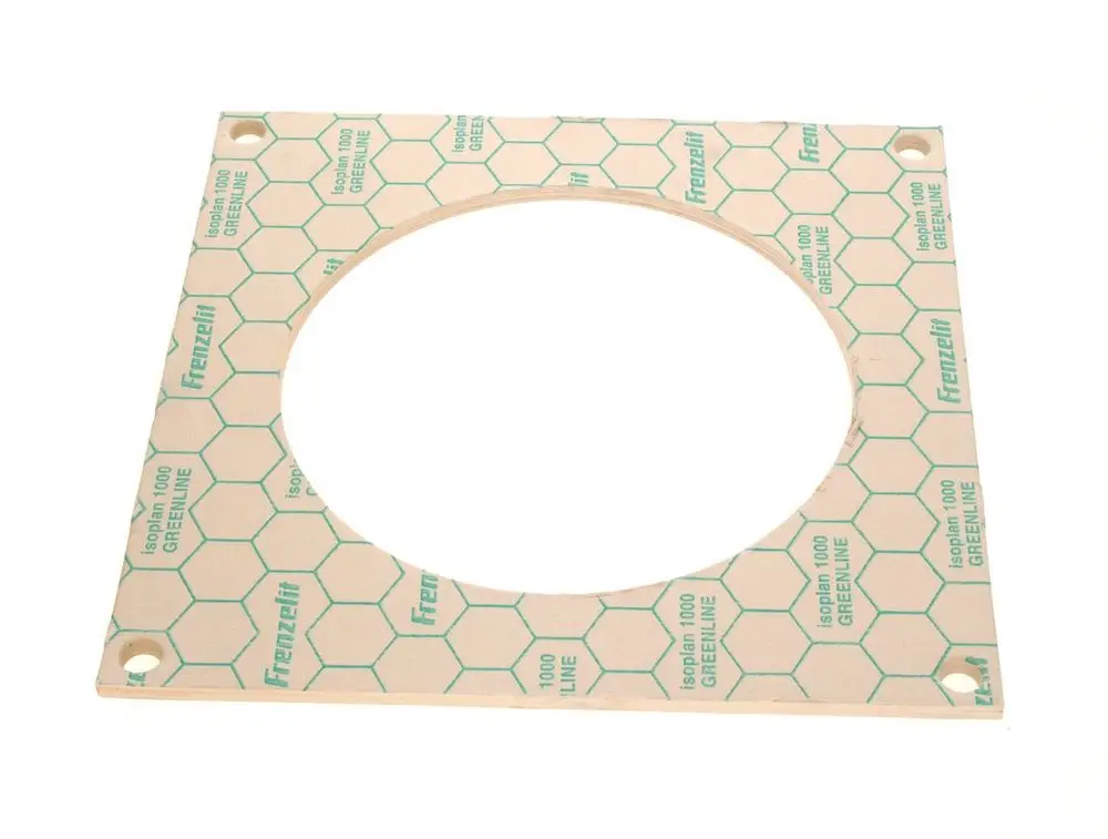 Dichtungselement von Bosch mit quadratischer Form und zentralem Loch, geeignet für den Einsatz bei Brennerplatten.